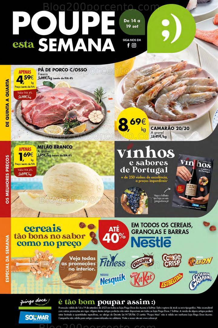 Antevisão Folheto PINGO DOCE Promoções de 14 a 19 setembro