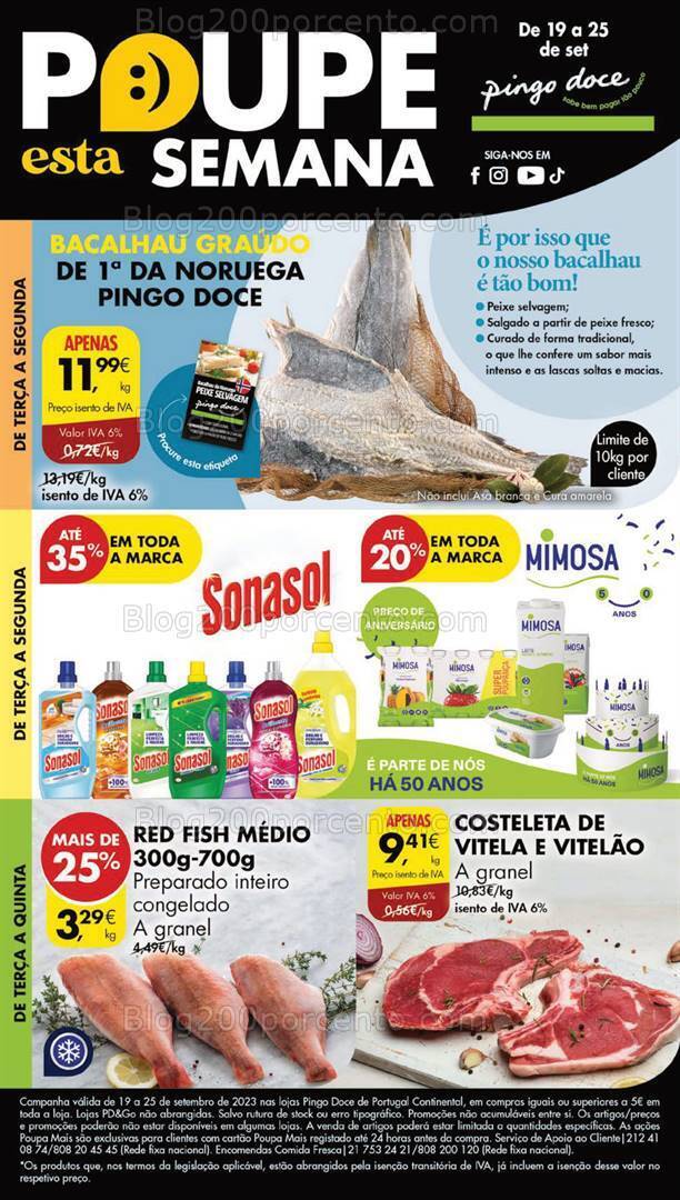 Antevisão Folheto PINGO DOCE Lojas Grandes Promoções de 19 a 25 setembro
