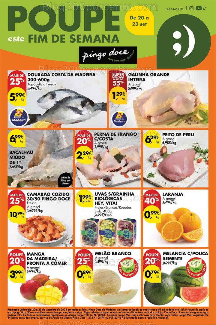 Antevisão Folheto PINGO DOCE Madeira Promoções Fim de Semana - 20 a 23 setembro