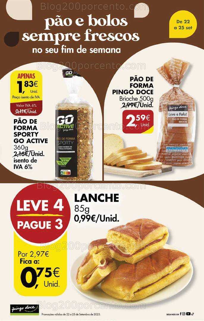 Antevisão Folheto PINGO DOCE Promoções Fim de Semana - 22 a 25 setembro