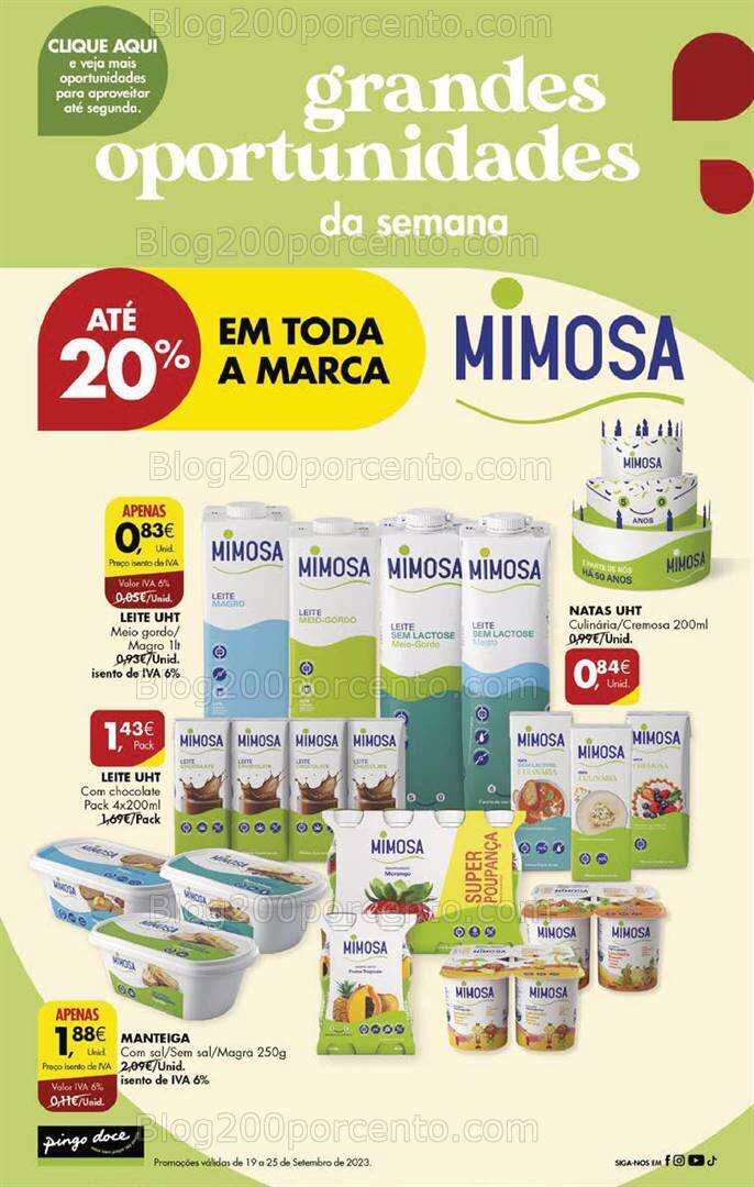 Antevisão Folheto PINGO DOCE Promoções Fim de Semana - 22 a 25 setembro
