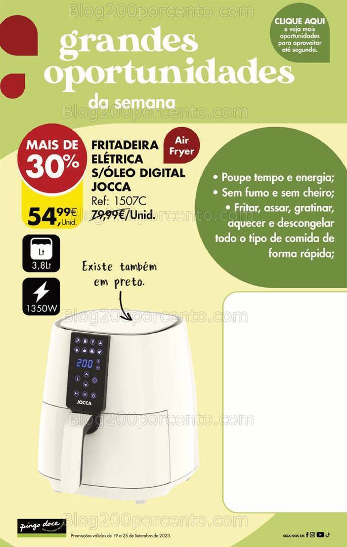 Antevisão Folheto PINGO DOCE Promoções Fim de Semana - 22 a 25 setembro