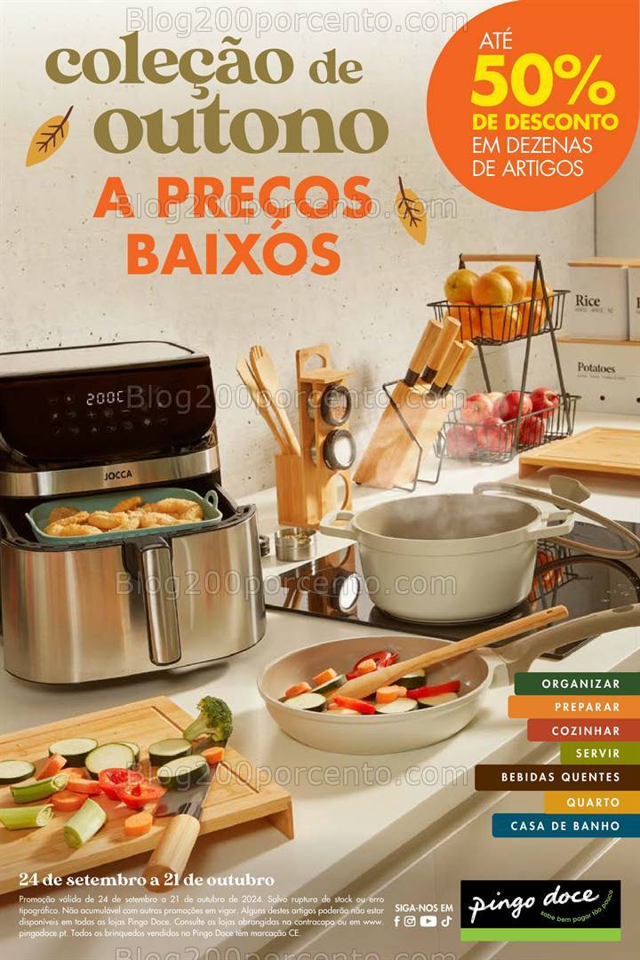 Antevisão Folheto PINGO DOCE Bazar Outono Promoções de 24 setembro a 21 outubro