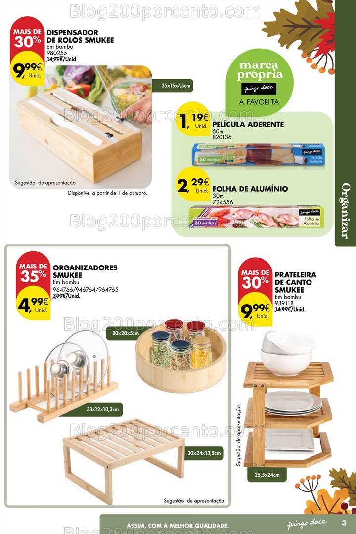 Antevisão Folheto PINGO DOCE Bazar Outono Promoções de 24 setembro a 21 outubro