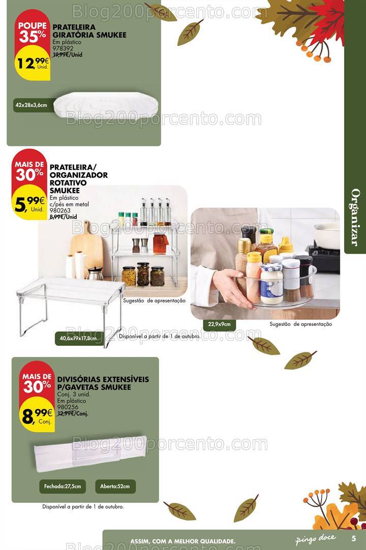 Antevisão Folheto PINGO DOCE Bazar Outono Promoções de 24 setembro a 21 outubro