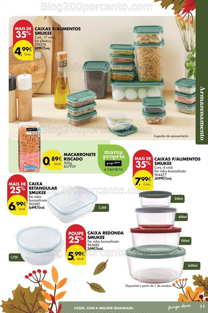 Antevisão Folheto PINGO DOCE Bazar Outono Promoções de 24 setembro a 21 outubro