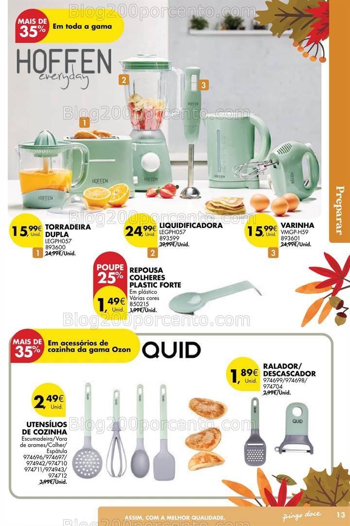 Antevisão Folheto PINGO DOCE Bazar Outono Promoções de 24 setembro a 21 outubro