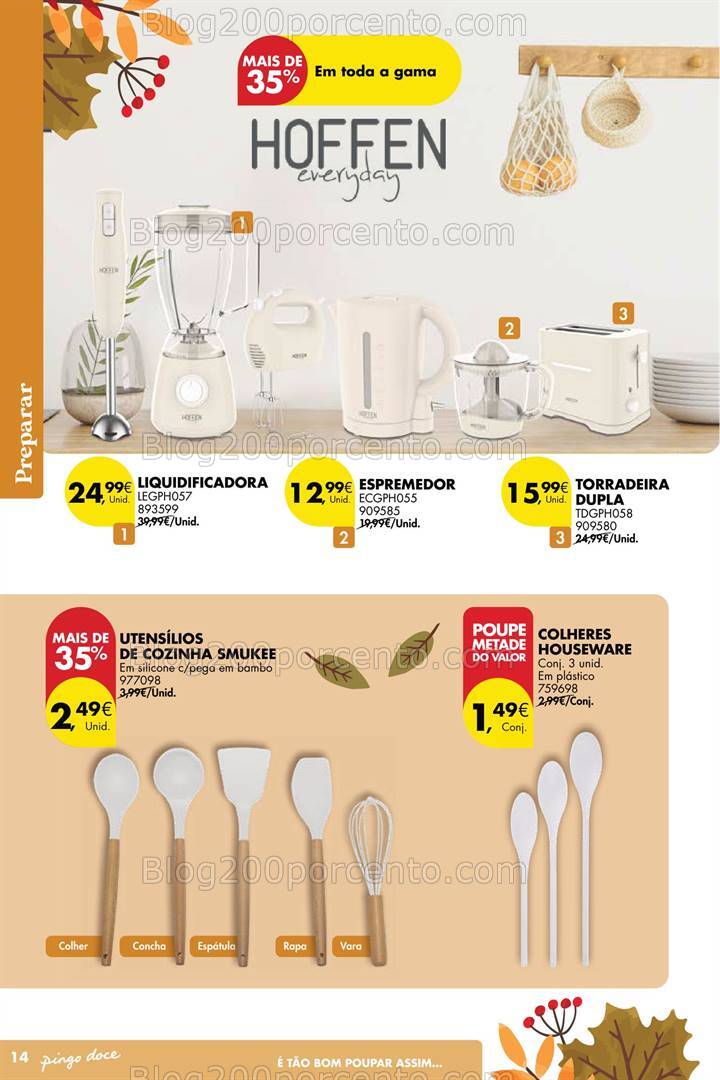 Antevisão Folheto PINGO DOCE Bazar Outono Promoções de 24 setembro a 21 outubro