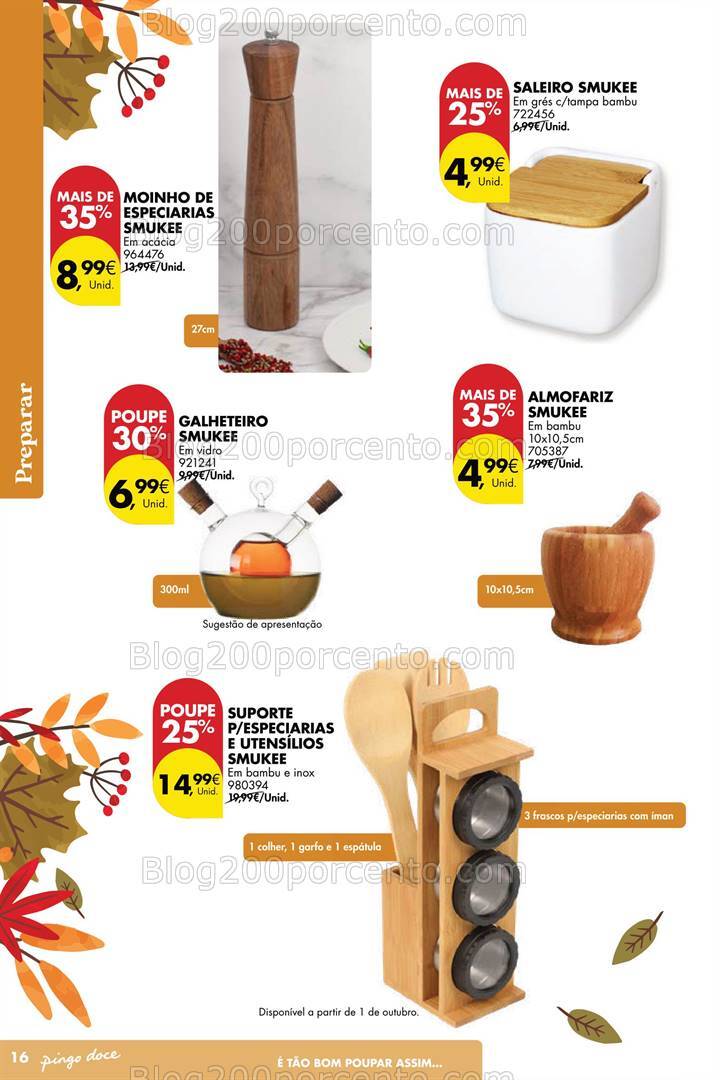 Antevisão Folheto PINGO DOCE Bazar Outono Promoções de 24 setembro a 21 outubro