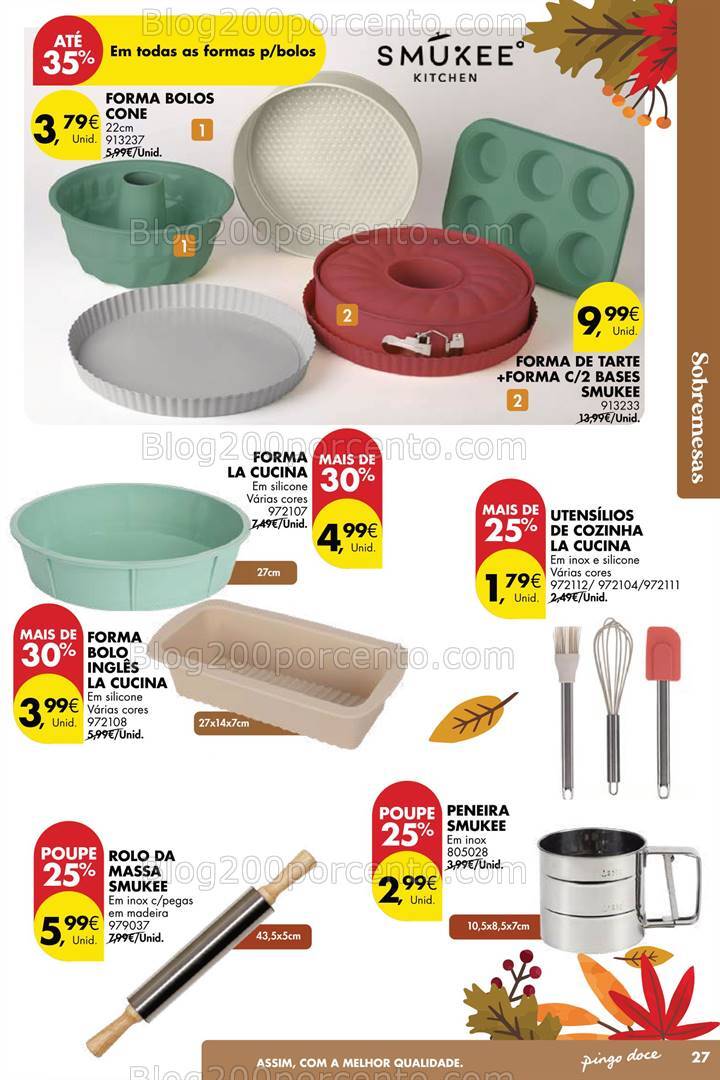 Antevisão Folheto PINGO DOCE Bazar Outono Promoções de 24 setembro a 21 outubro