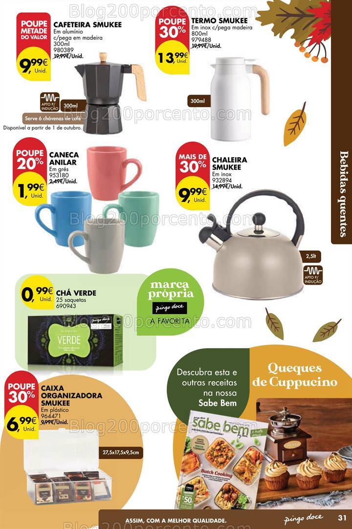 Antevisão Folheto PINGO DOCE Bazar Outono Promoções de 24 setembro a 21 outubro