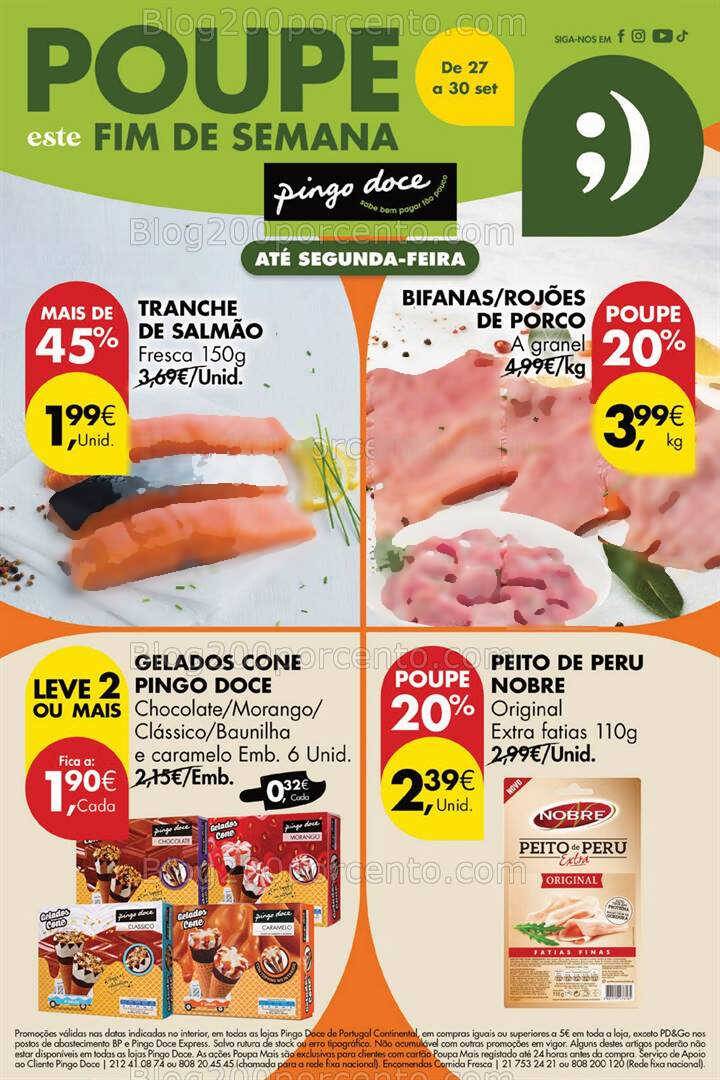 Antevisão Folheto PINGO DOCE Promoções Fim de Semana - 27 a 30 setembro