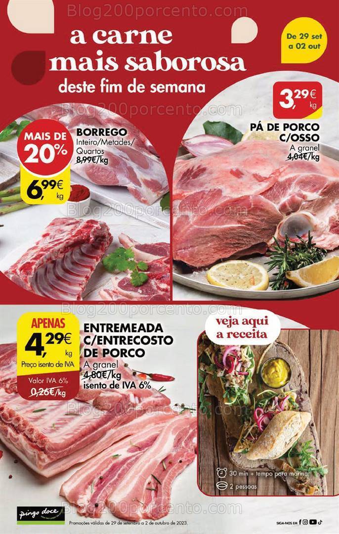 Antevisão Folheto PINGO DOCE Promoções Fim de Semana - 29 setembro a 2 outubro