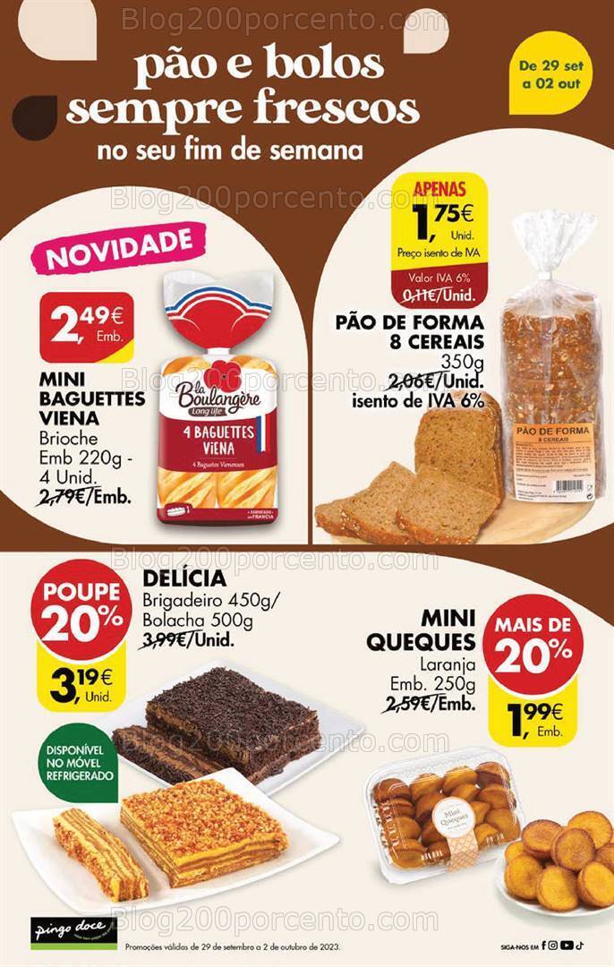 Antevisão Folheto PINGO DOCE Promoções Fim de Semana - 29 setembro a 2 outubro