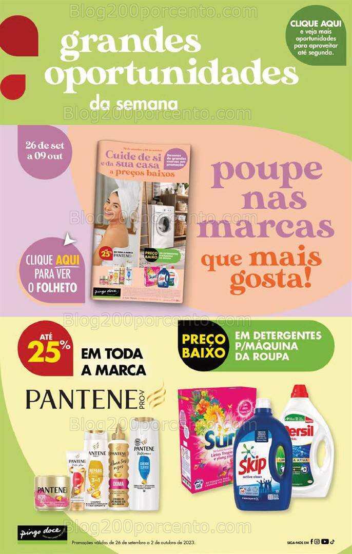 Antevisão Folheto PINGO DOCE Promoções Fim de Semana - 29 setembro a 2 outubro