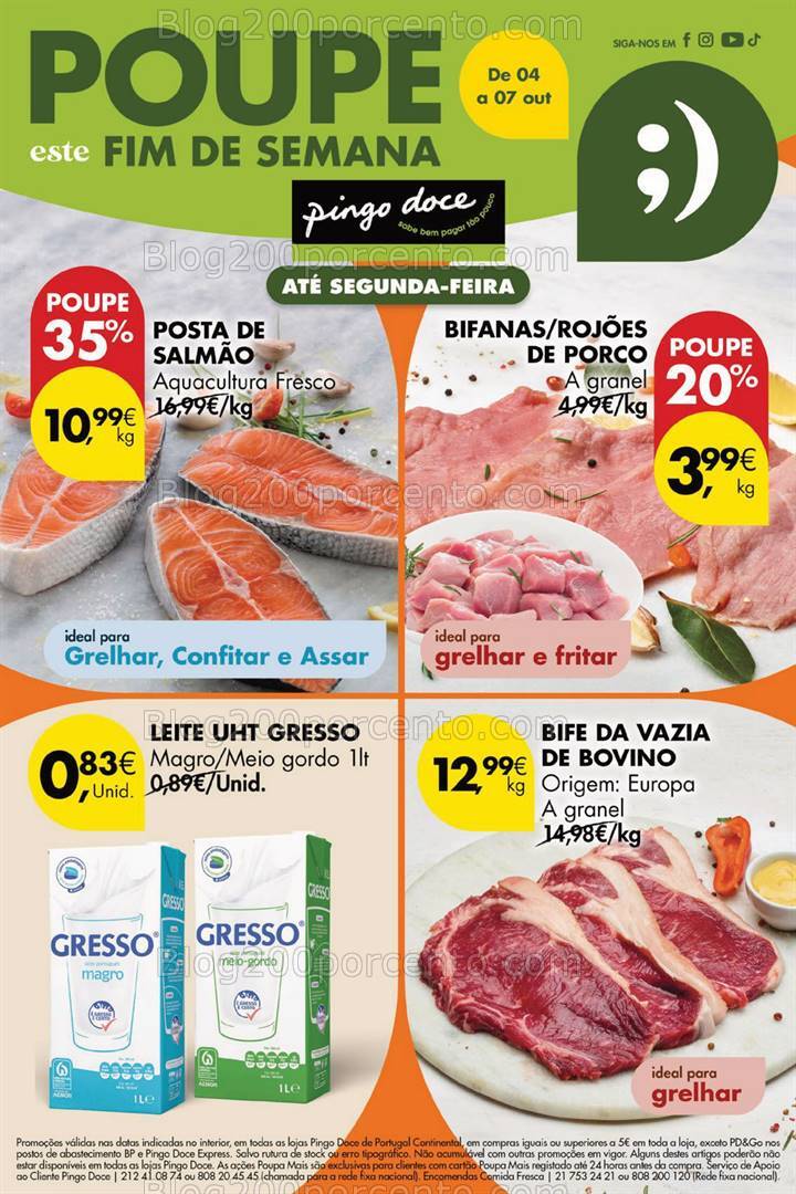Antevisão Folheto PINGO DOCE Promoções Fim de Semana - 5 a 6 outubro