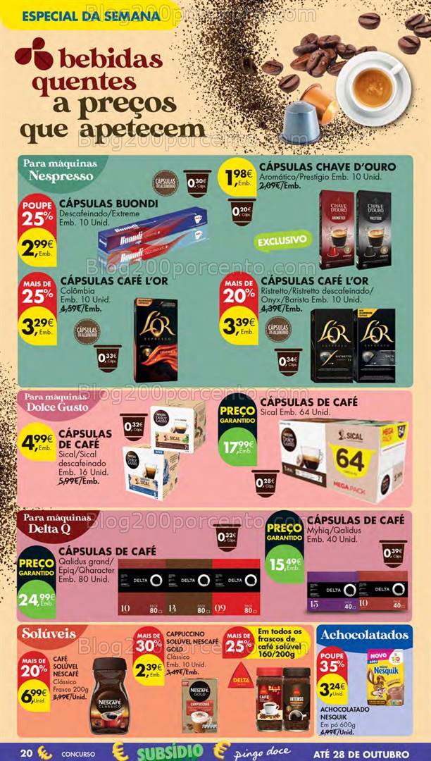 Antevisão Folheto PINGO DOCE Lojas Pequenas Promoções de 1 a 7 outubro