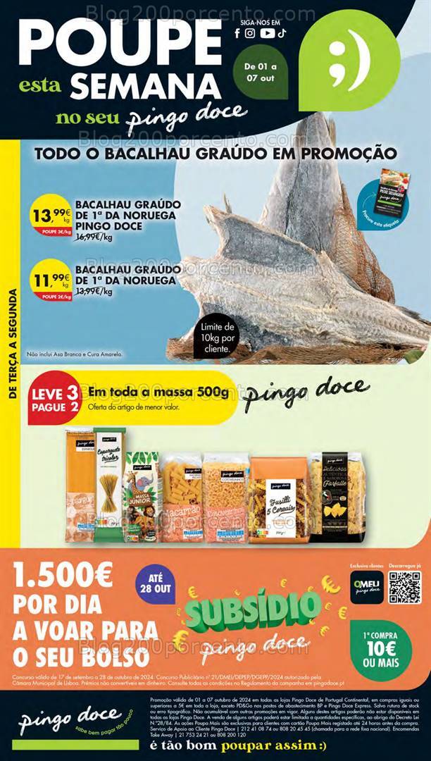 Antevisão Folheto PINGO DOCE Lojas Pequenas Promoções de 1 a 7 outubro