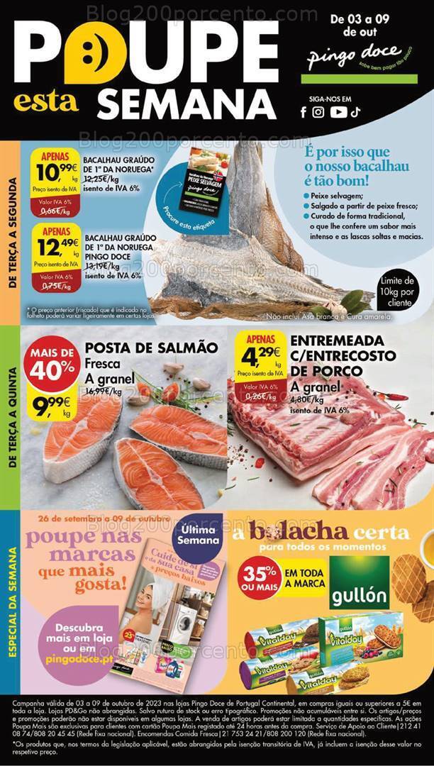 Antevisão Folheto PINGO DOCE Lojas Grandes Promoções de 3 a 9 outubro