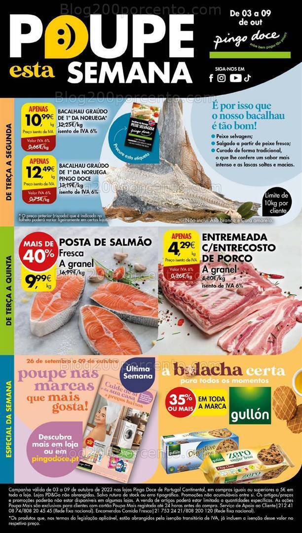 Antevisão Folheto PINGO DOCE Lojas Pequenas Promoções de 3 a 9 outubro