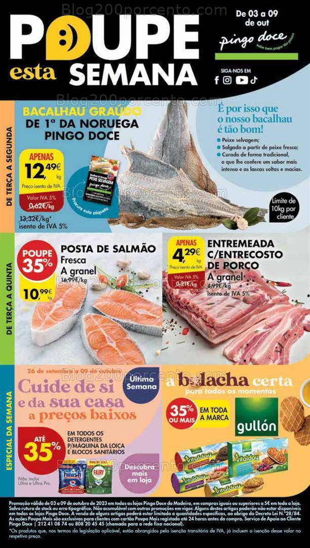 Antevisão Folheto PINGO DOCE Madeira Promoções de 3 a 9 outubro