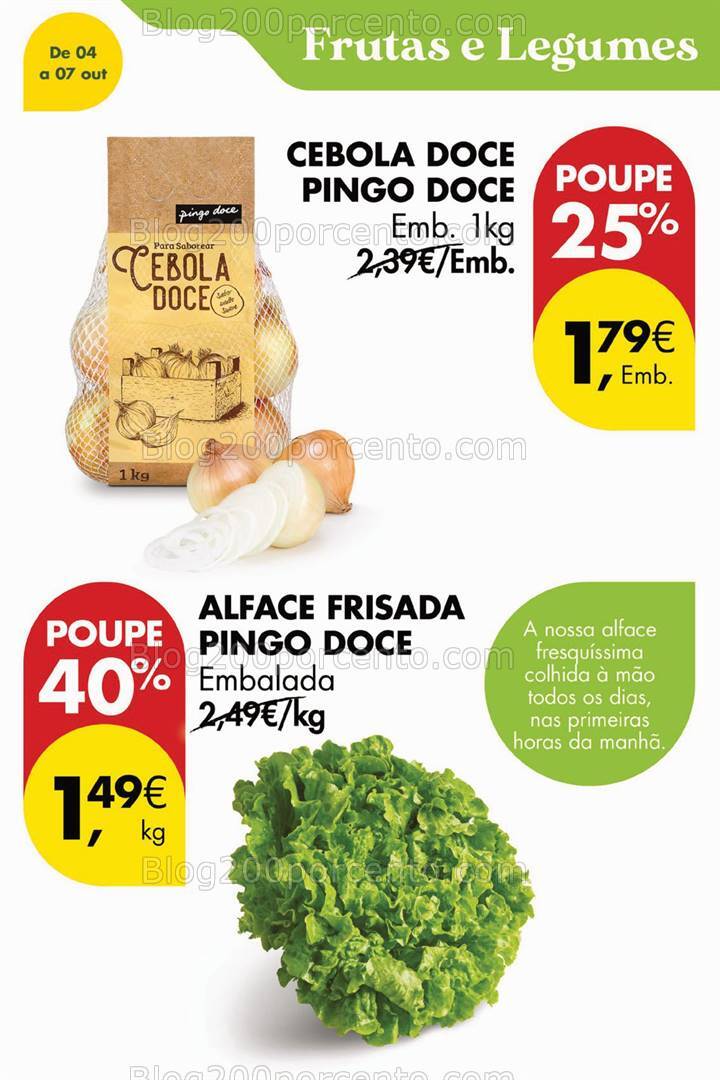 Antevisão Folheto PINGO DOCE Promoções Fim de Semana - 4 a 7 outubro