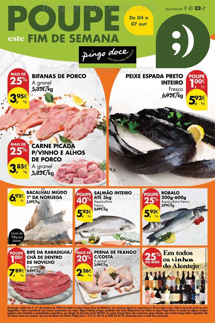 Antevisão Folheto PINGO DOCE Madeira Promoções Fim de Semana - 4 a 7 outubro