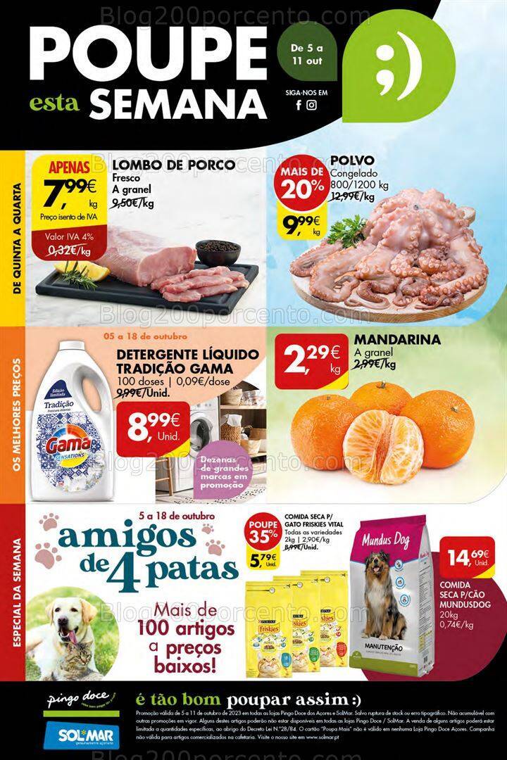 Antevisão Folheto PINGO DOCE Açores Promoções de 5 a 11 outubro