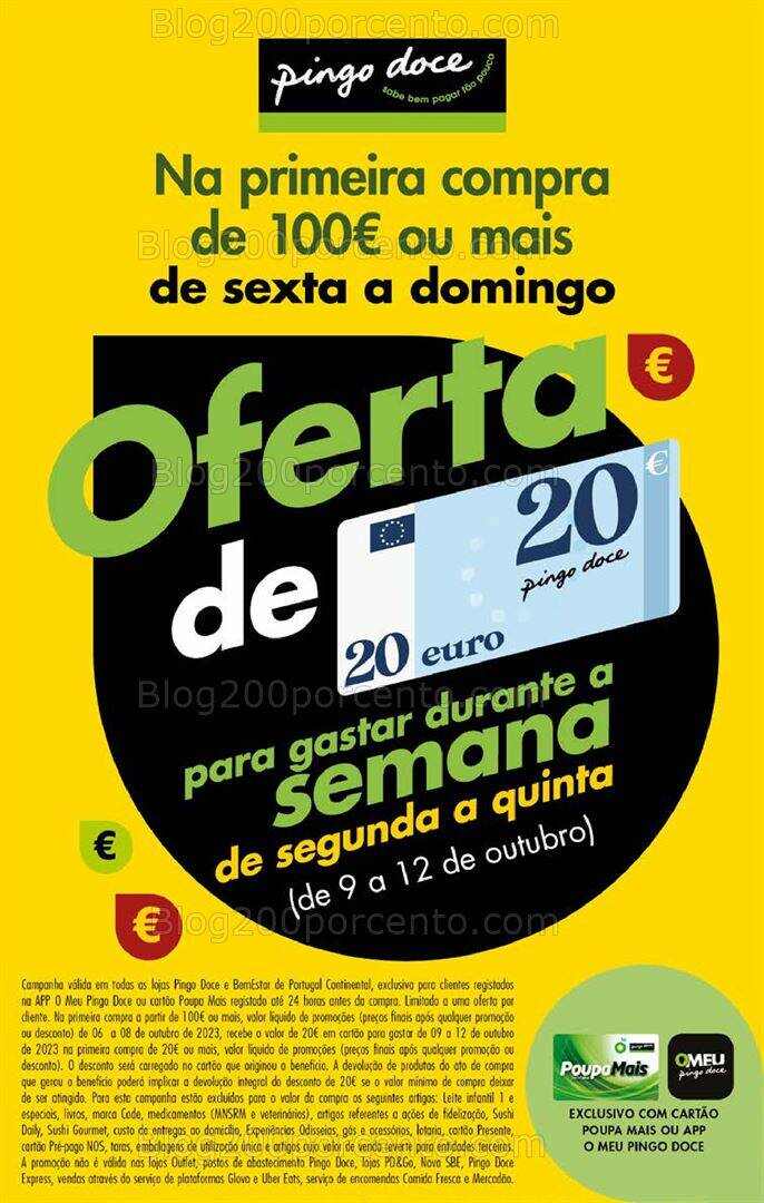 Antevisão Folheto PINGO DOCE Promoções Fim de Semana - 6 a 9 outubro