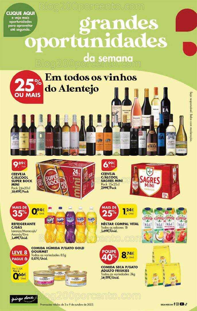 Antevisão Folheto PINGO DOCE Promoções Fim de Semana - 6 a 9 outubro