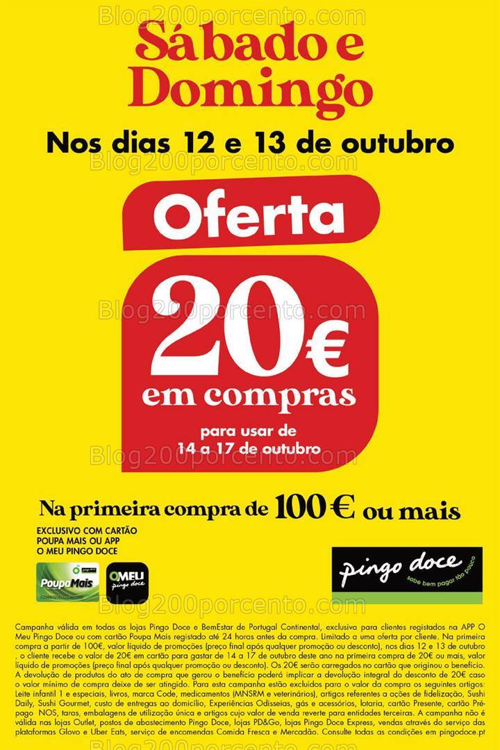 Antevisão Folheto PINGO DOCE Promoções Fim de Semana - 12 a 13 outubro