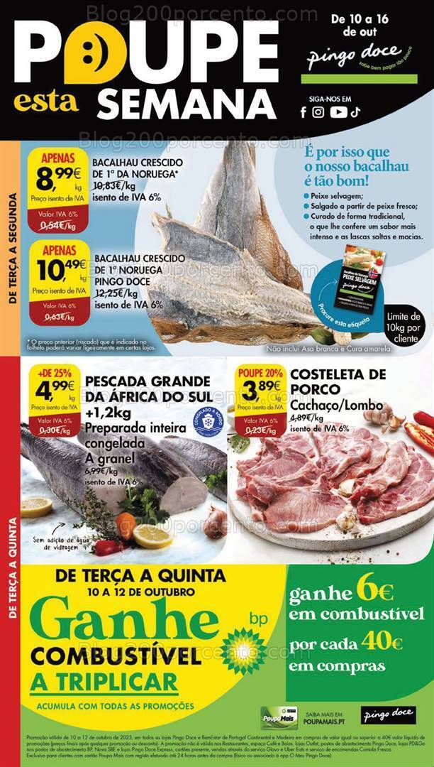 Antevisão Folheto PINGO DOCE Açores Promoções de 10 a 16 outubro