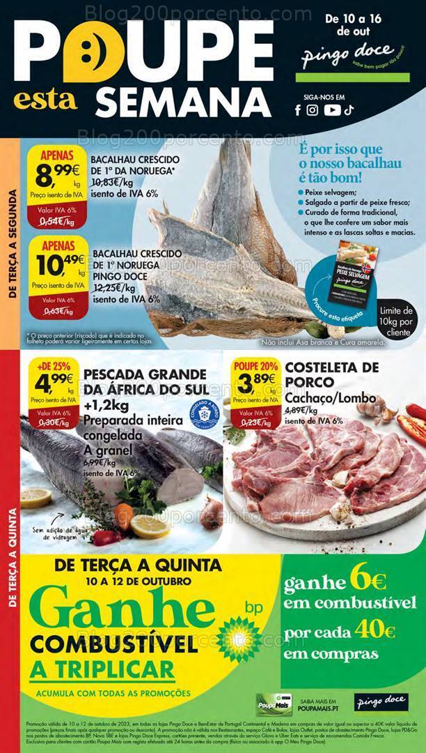 Antevisão Folheto PINGO DOCE Lojas Pequenas Promoções de 10 a 16 outubro