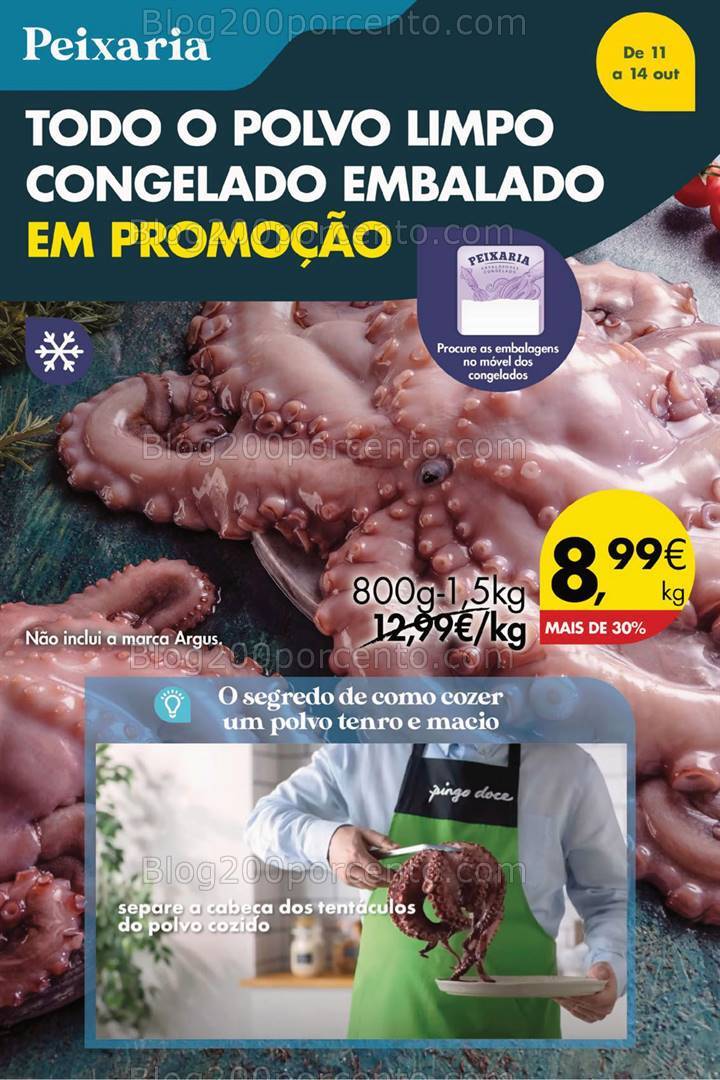 Antevisão Folheto PINGO DOCE Promoções Fim de Semana - 11 a 14 outubro