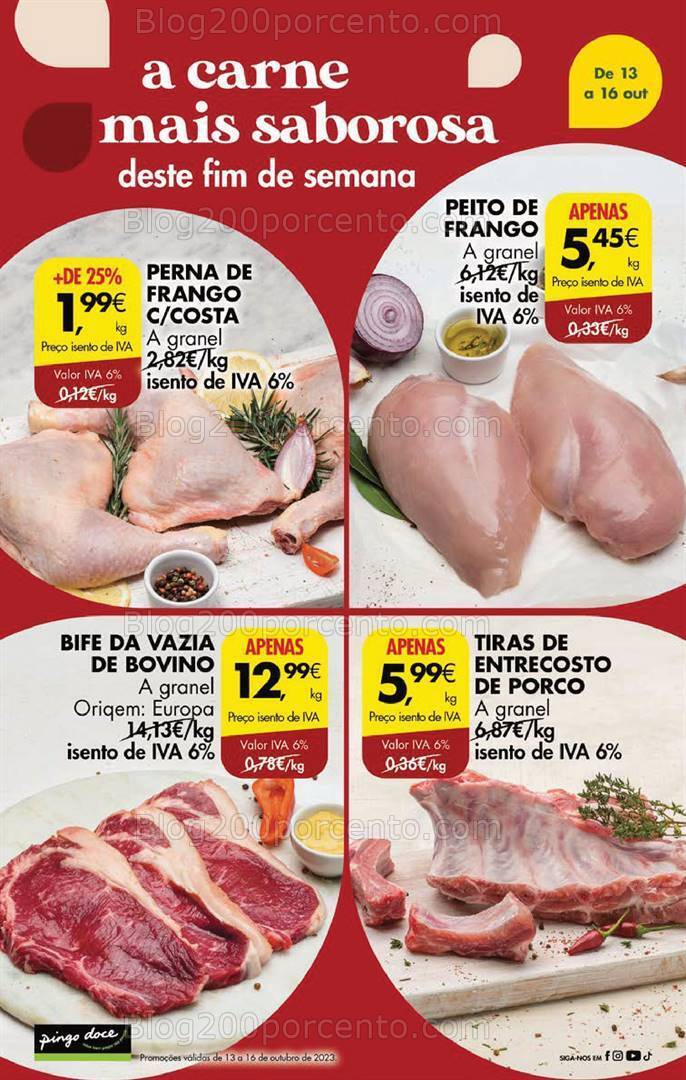 Antevisão Folheto PINGO DOCE Promoções Fim de Semana - 13 a 16 outubro