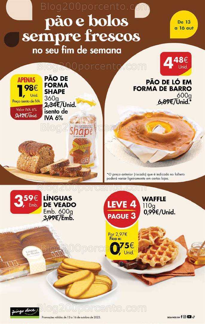 Antevisão Folheto PINGO DOCE Promoções Fim de Semana - 13 a 16 outubro