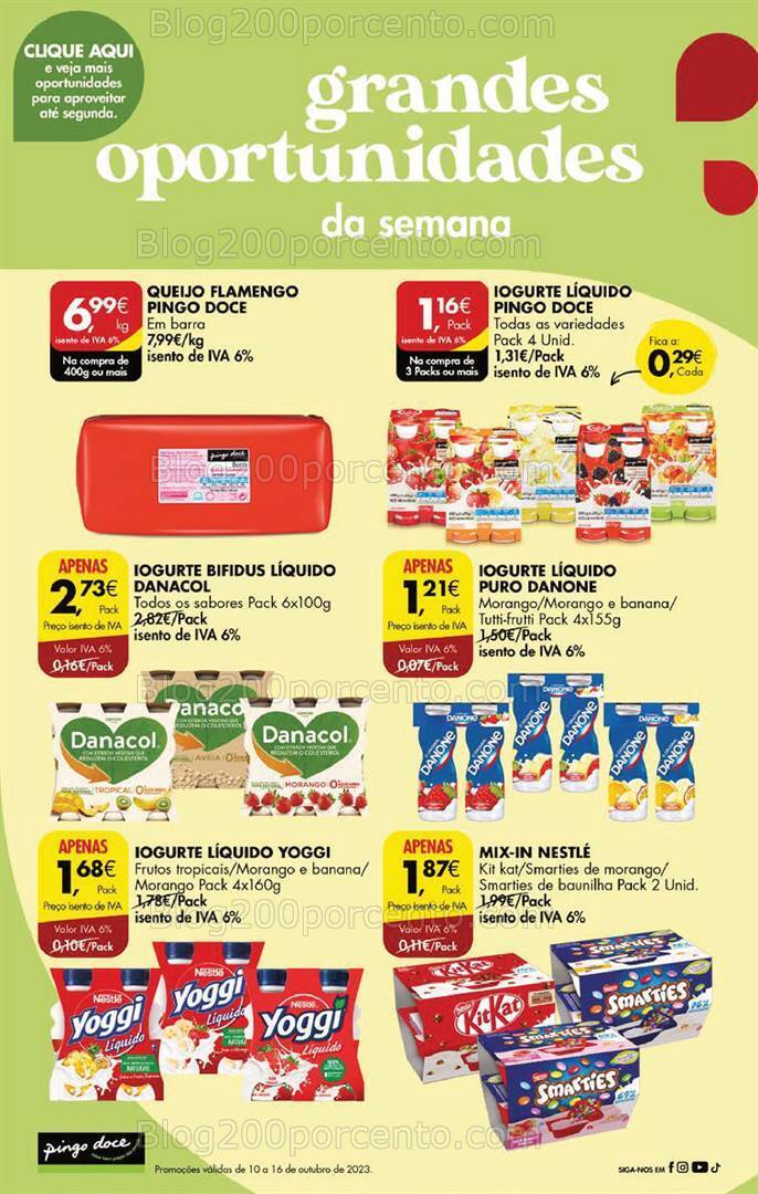 Antevisão Folheto PINGO DOCE Promoções Fim de Semana - 13 a 16 outubro