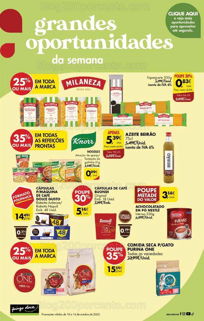 Antevisão Folheto PINGO DOCE Promoções Fim de Semana - 13 a 16 outubro