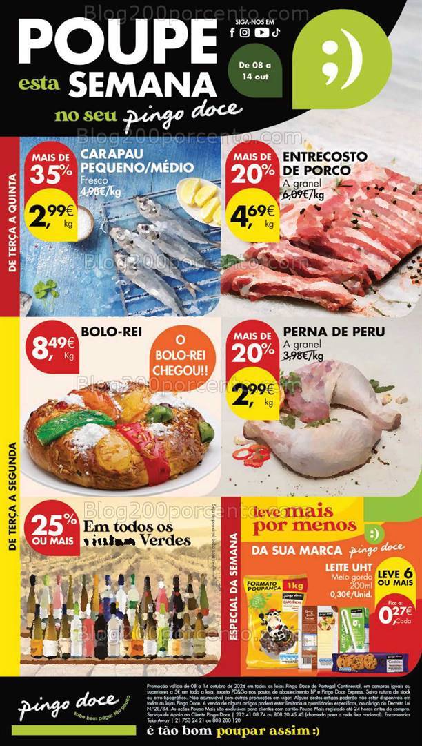 Antevisão Folheto PINGO DOCE Lojas Grandes Promoções de 8 a 14 outubro