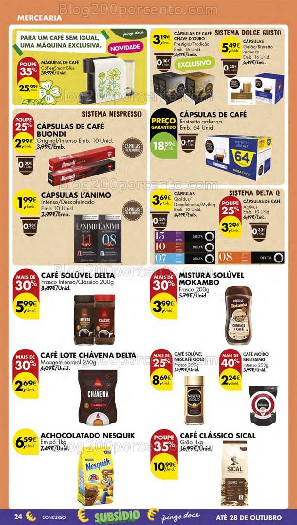 Antevisão Folheto PINGO DOCE Lojas Pequenas Promoções de 8 a 14 outubro