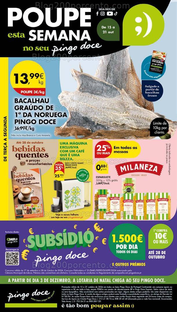 Antevisão Folheto PINGO DOCE Lojas Grandes Promoções de 15 a 21 outubro