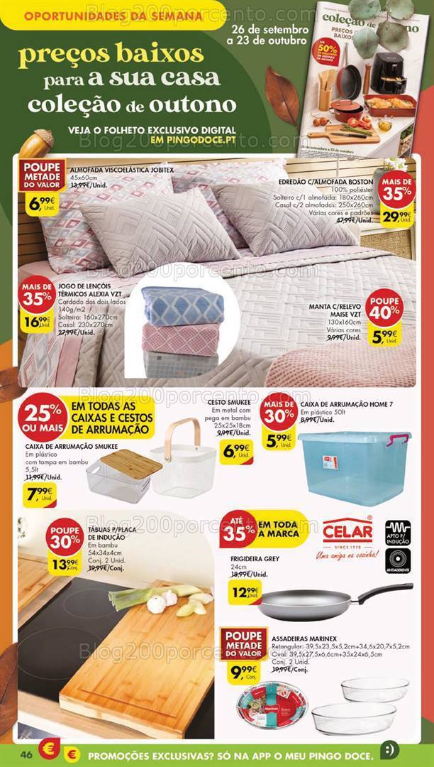 Antevisão Folheto PINGO DOCE Bazar Grandes Promoções de 17 a 23 outubro