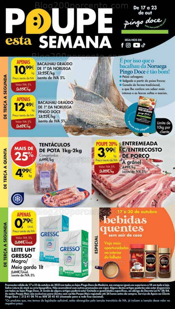 Antevisão Folheto PINGO DOCE Lojas Madeira Promoções de 17 a 23 outubro