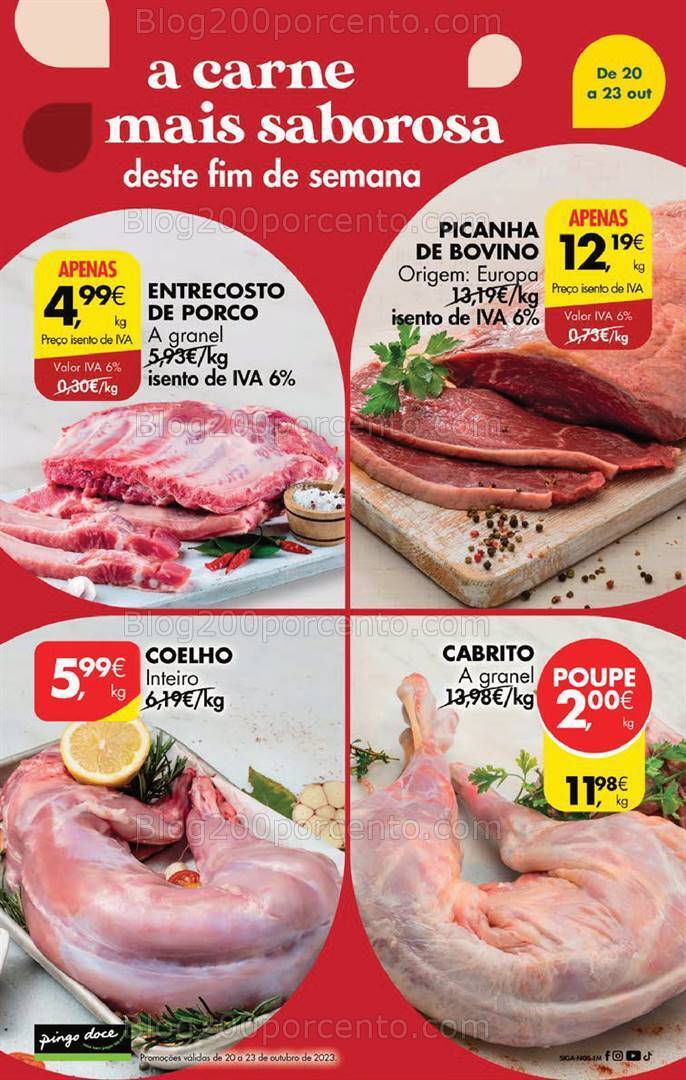 Antevisão Folheto PINGO DOCE Promoções Fim de Semana - 20 a 23 outubro