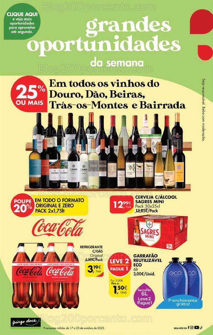 Antevisão Folheto PINGO DOCE Promoções Fim de Semana - 20 a 23 outubro