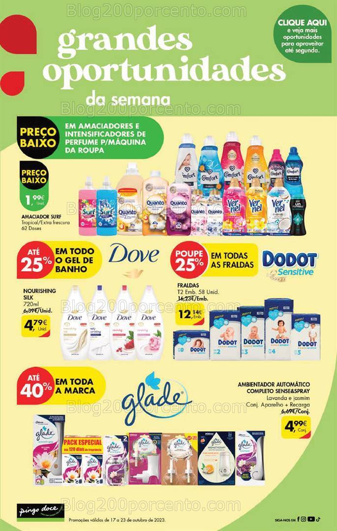 Antevisão Folheto PINGO DOCE Promoções Fim de Semana - 20 a 23 outubro
