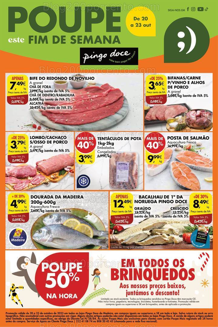 Antevisão Folheto PINGO DOCE Madeira Promoções Fim de Semana - 20 a 23 outubro