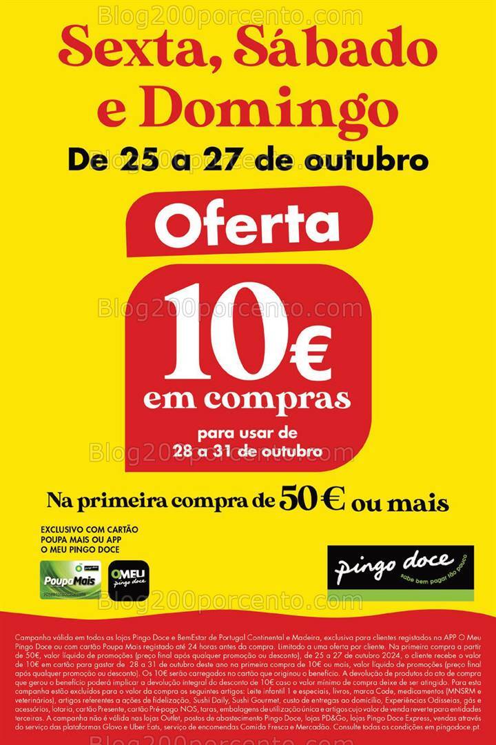 Antevisão Folheto PINGO DOCE Promoções de 25 a 27 outubro