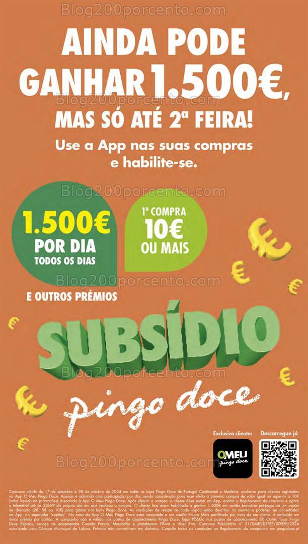 Antevisão Folheto PINGO DOCE Lojas Pequenas Promoções de 22 a 28 outubro