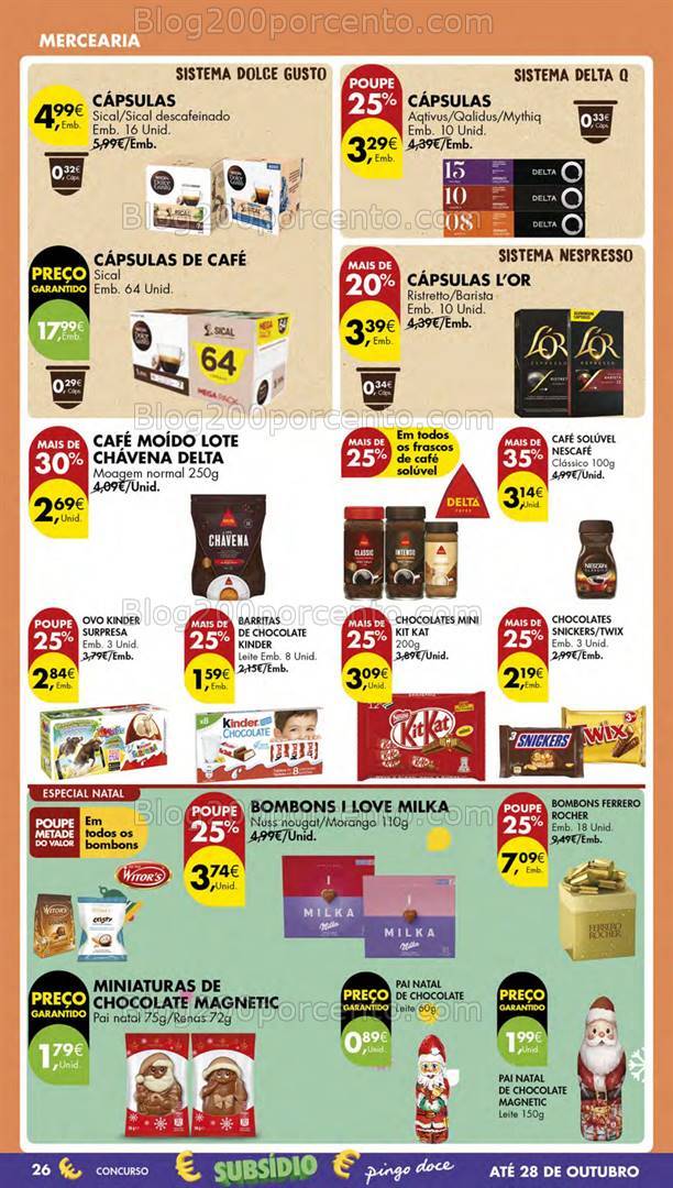 Antevisão Folheto PINGO DOCE Lojas Pequenas Promoções de 22 a 28 outubro